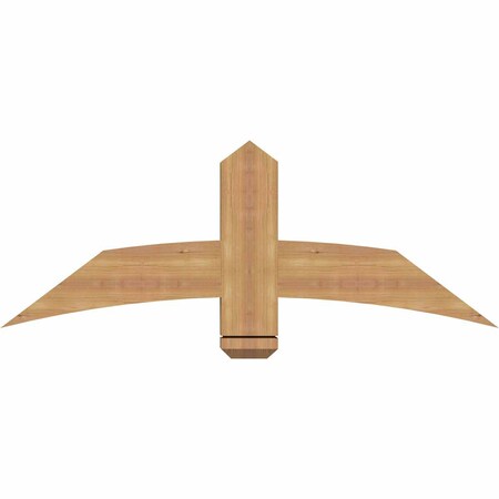 Ekena Millwork Bellingham Timber Gable Bracket, Western Red Cedar, 48"W x 18"H x 3 1/2"D x 5 1/2"F, 9/12 Pitch GBW048X18X0406BEL00SWR